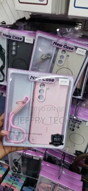 Pink MagSafe Silicone Phone Case for the Samsung Galaxy A37 5G.