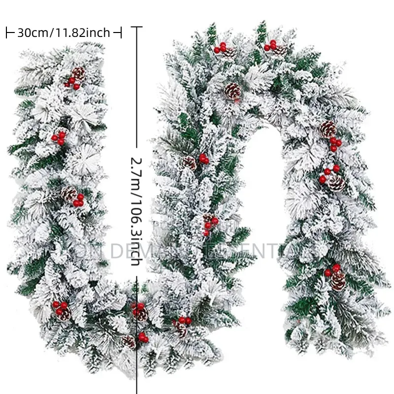 Christmas Decoration Rattan Plush Falling Snow