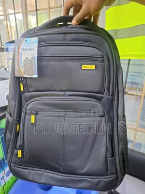 Duslang Black Laptop Backpack .