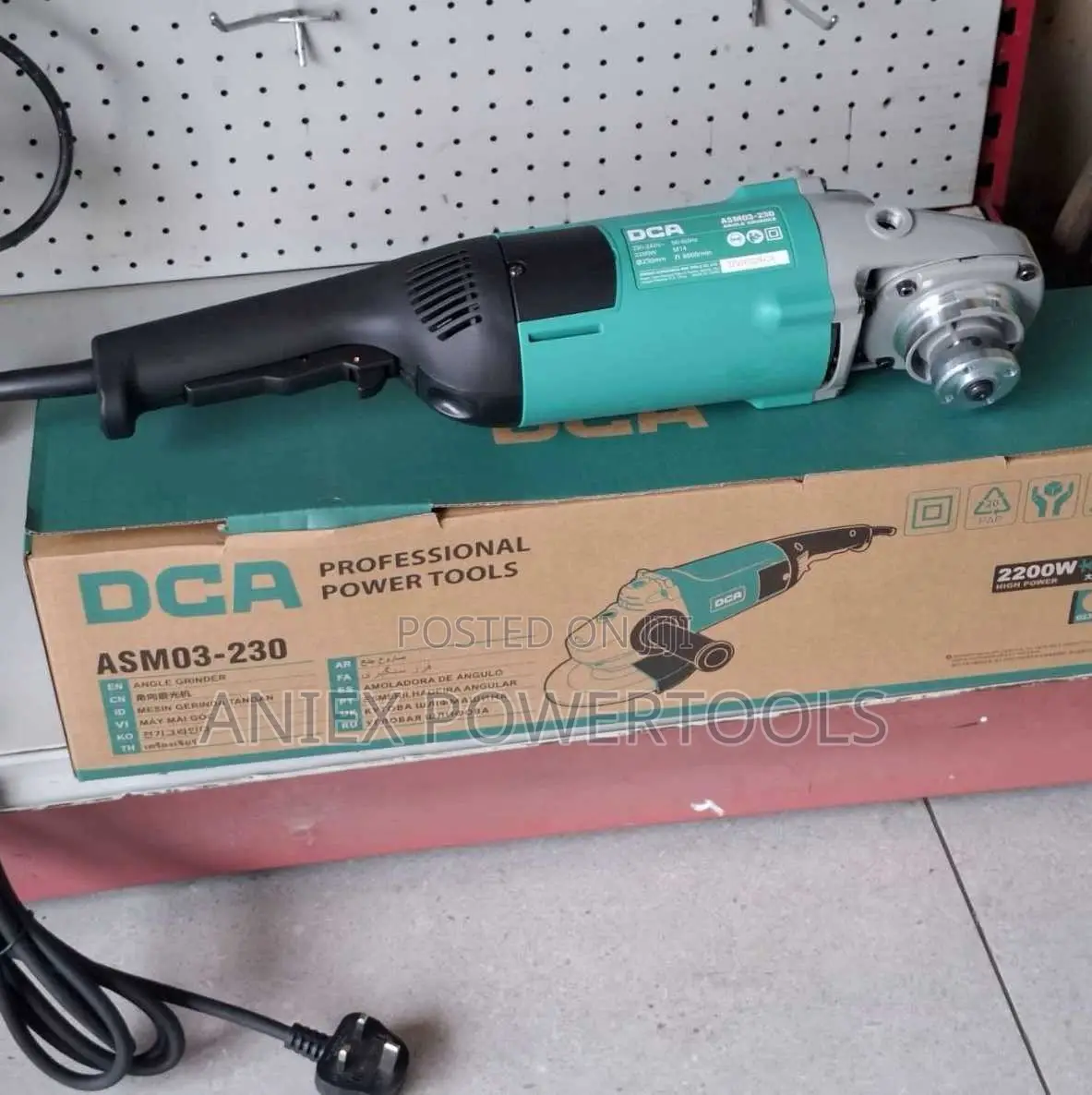 DCA ASM03-230 9-Inch (230mm) Heavy-Duty Angle Grinder 2200W