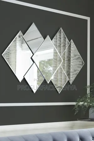 DIY Acrylic Wall Mirrors – 36pcs Diamond Shape Tiles