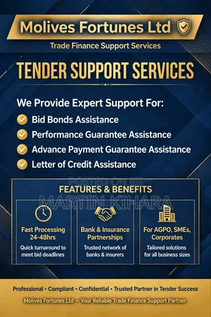 Tender Support Services-Bid Bonds and Performance Guarantee Assistance