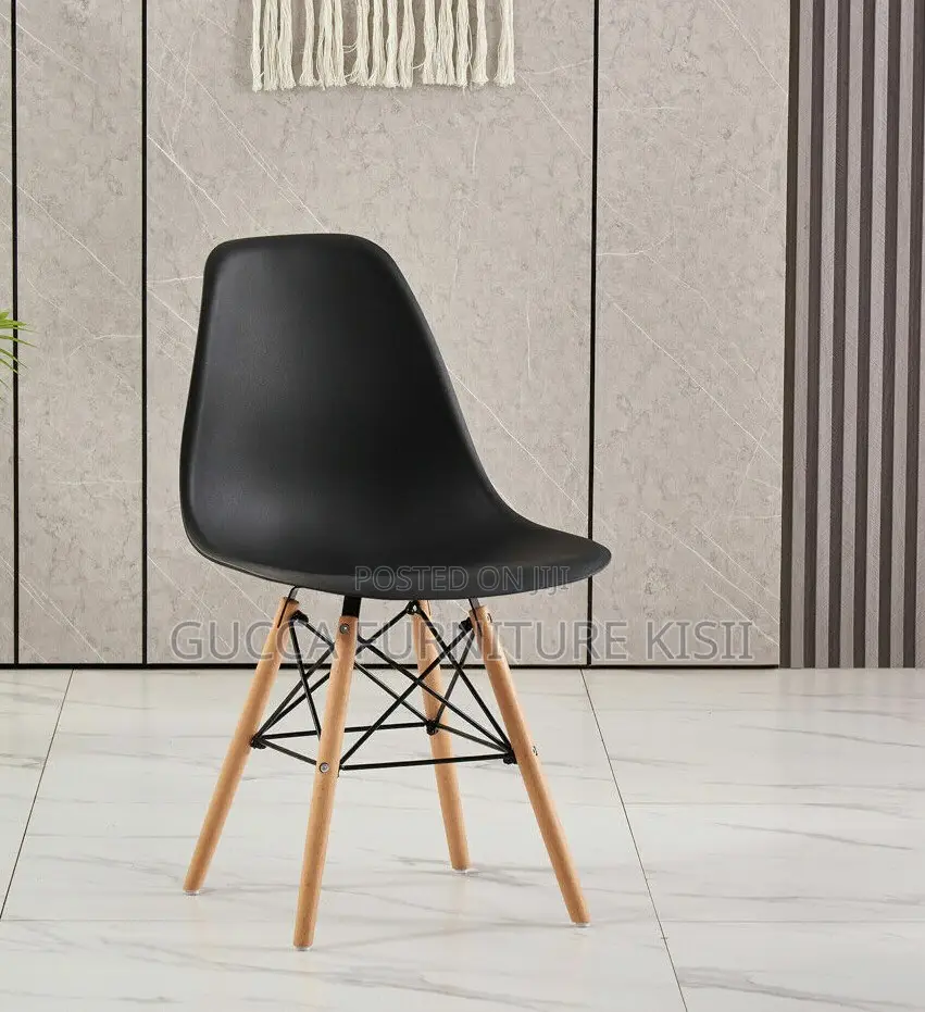 Ergonomic Black Eames Dining Chair
