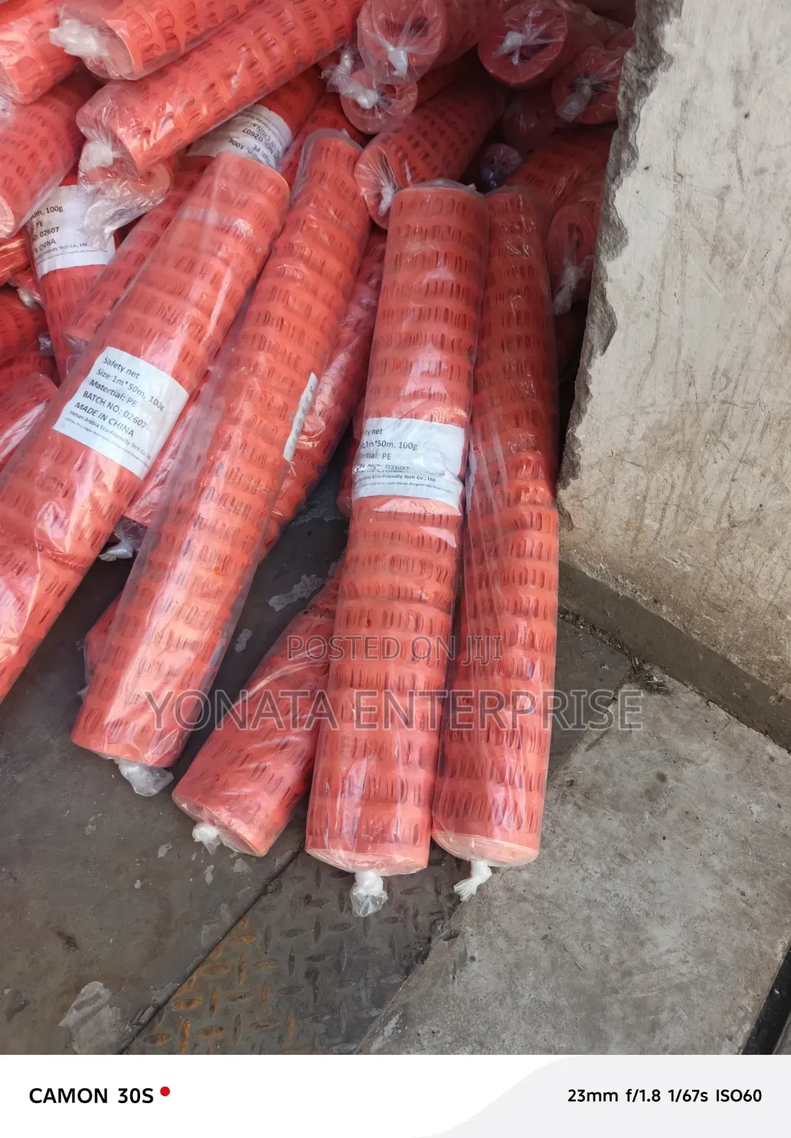 Orange Construction Barrier Net
