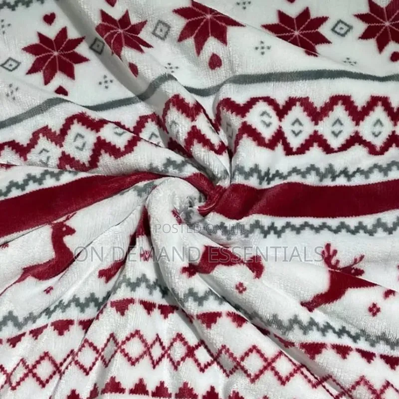 Christmas Fleece Throw Blanket Double Sided