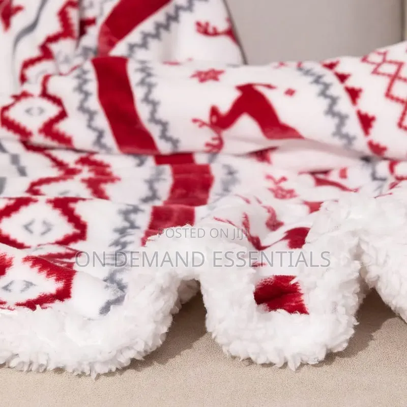 Christmas Fleece Throw Blanket Double Sided
