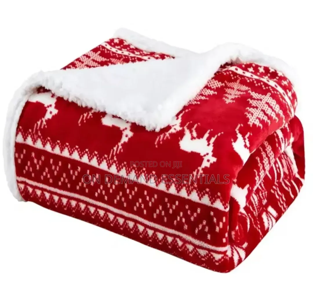 Christmas Fleece Throw Blanket Double Sided
