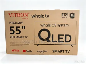 Vitron 55-Inch Smart TV 4k Uhd TV Htc55w Whale Os System Frameless TV