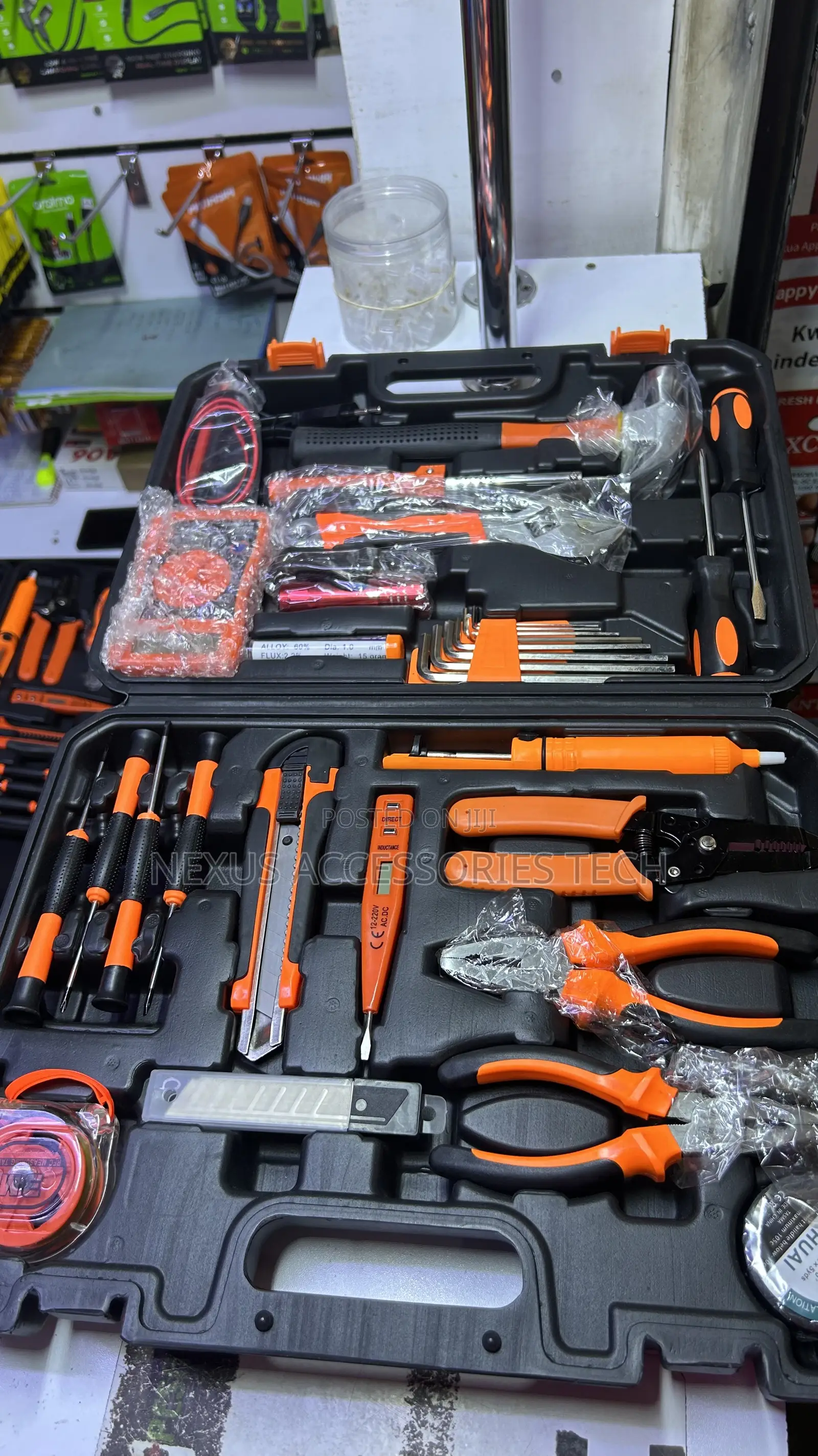 Electrician Tool Kit Set With Digital Multimeter, Soldering Iron,