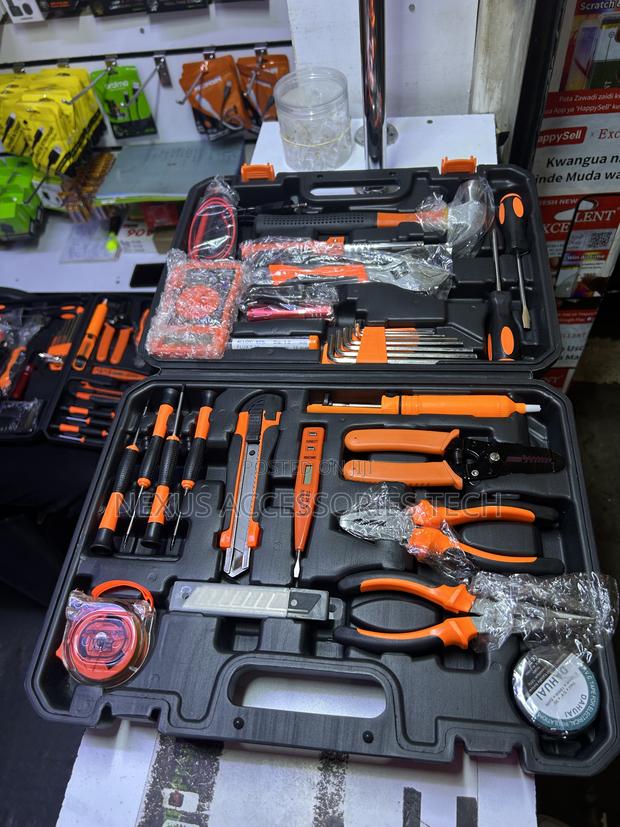 Household Hand Tool Kit Set With Carrying Case – Multimeter & Wire
