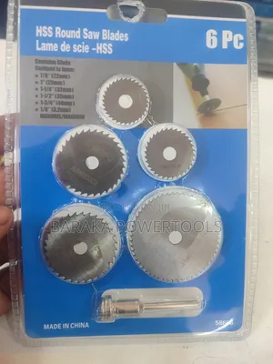 6-Piece HSS (High-Speed Steel) Round Saw Blade Set
