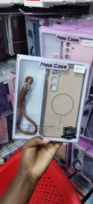 Brown, MagSafe Silicone Case With a Strap, for Samsung Galaxy A16