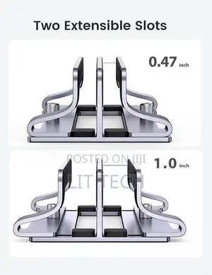 UG-25706 UGREEN LP258 Vertical Laptop Stand SpaceSaving Desk Organizer