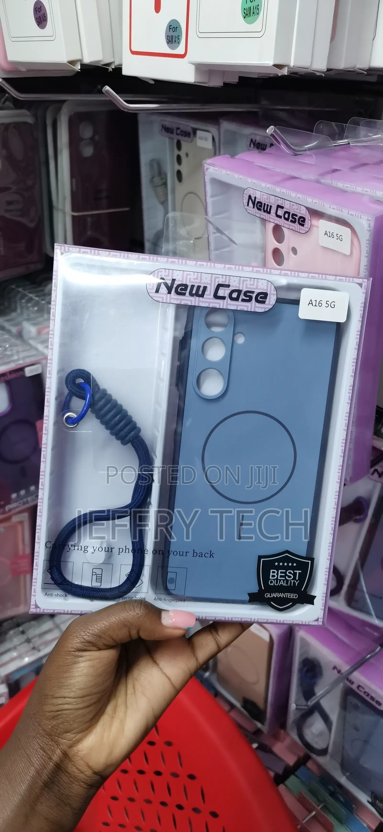 Blue Liquid Silicone Case With a Matching for the Samsung Galaxy A16