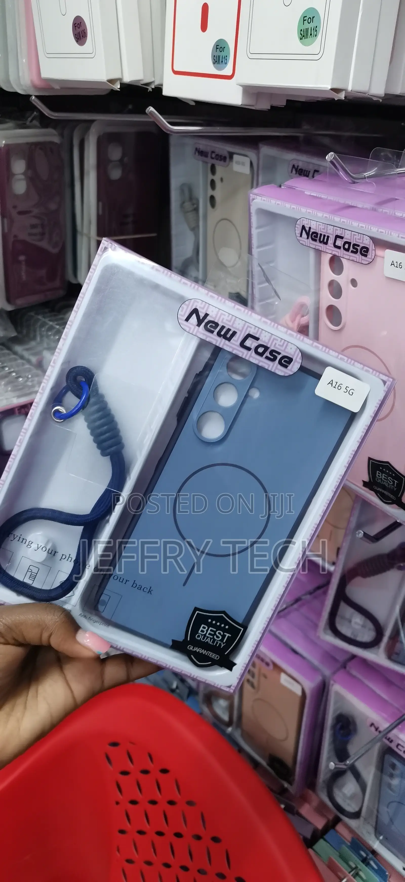 Blue Liquid Silicone Case With a Matching for the Samsung Galaxy A16