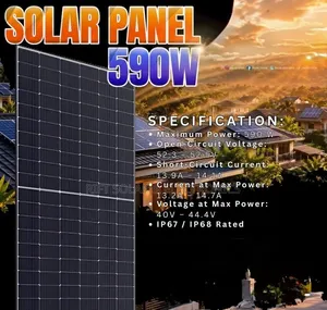 590 Watts - 48 Volts Monocrystalline Bifacial Solar Panels