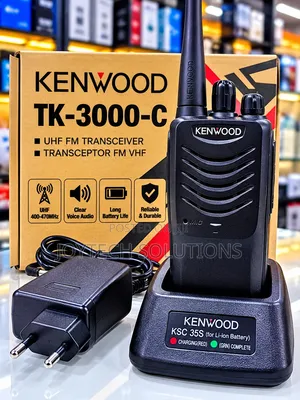 Original Kenwood TK3000C UHF Communication Radio With Charging Dock