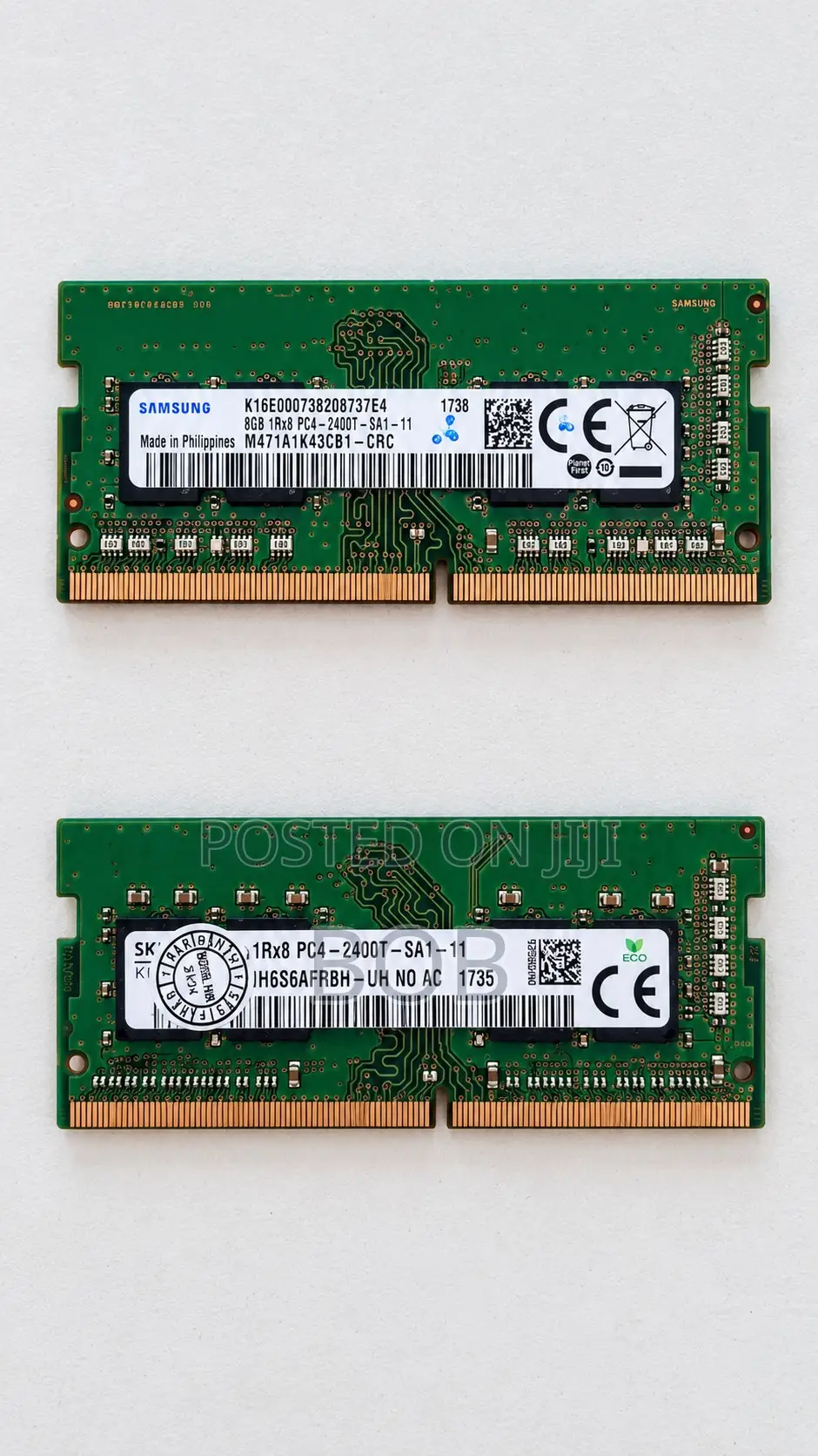 Two 8gb 1rx8 Pc4 2400t Laptop PC Ram Sticks