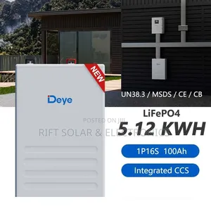 Deye 5.12kwh - 51v (100Ah) Top Quality Lithium Ion Solar Battery