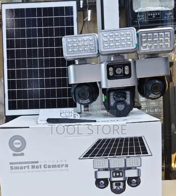 4G Triple-Lens Solar PTZ CCTV Camera/4g Solar Security Camera & Lights