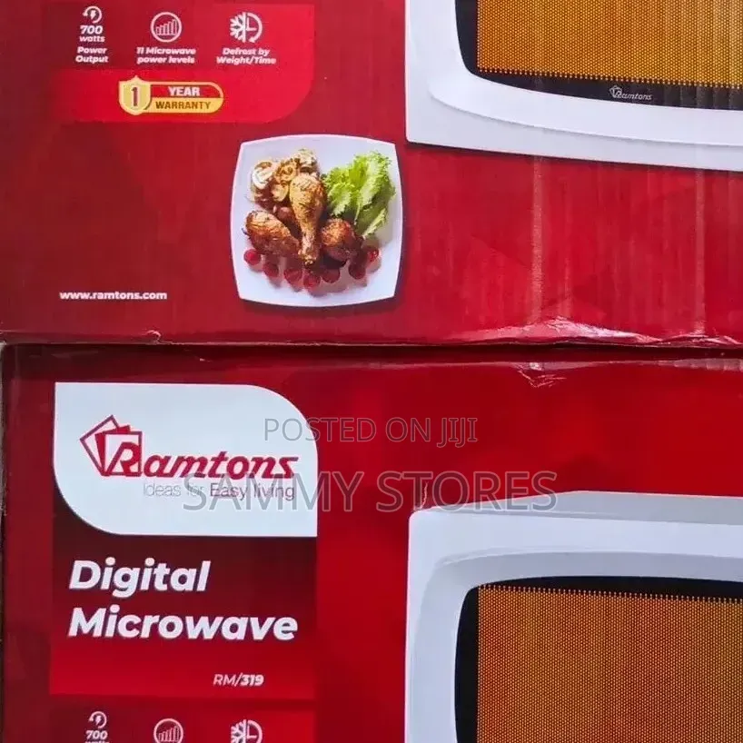 Ramtons RM Digital Microwave – 20L Capacity, 700W, Easy Touch Controls