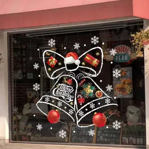 *Christmas Window Stickers Santa Claus Snowflake DIY Wall Decor