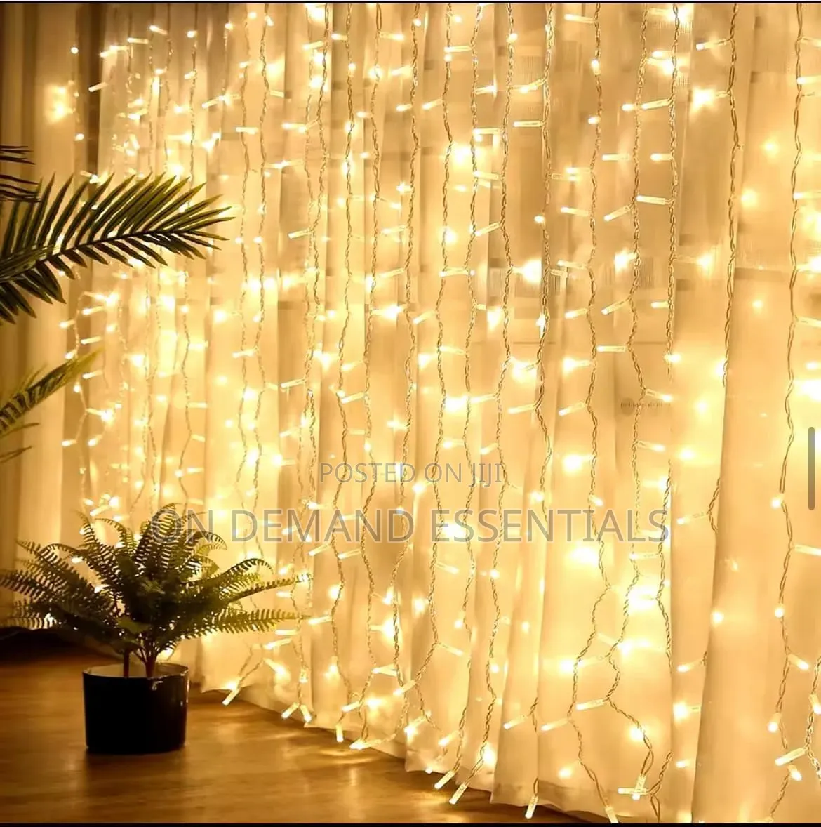 300 LED Window Curtain Lights ☆ Waterproof – Perfect for Indoor