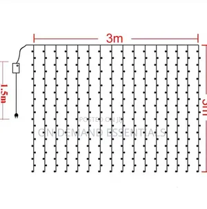 300 LED Window Curtain Lights ☆ Waterproof – Perfect for Indoor