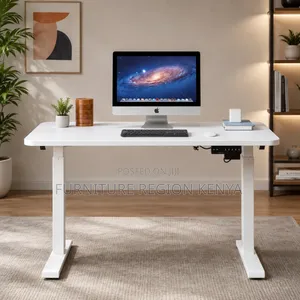 Electric Height-Adjustable Desk, White
