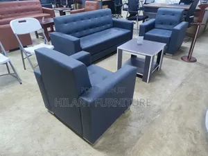 Executive 5 Seater Leather Office Sofa