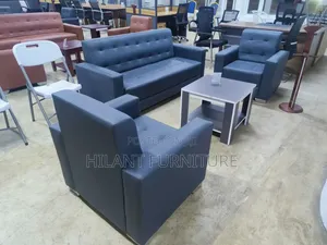 Executive 5 Seater Leather Office Sofa