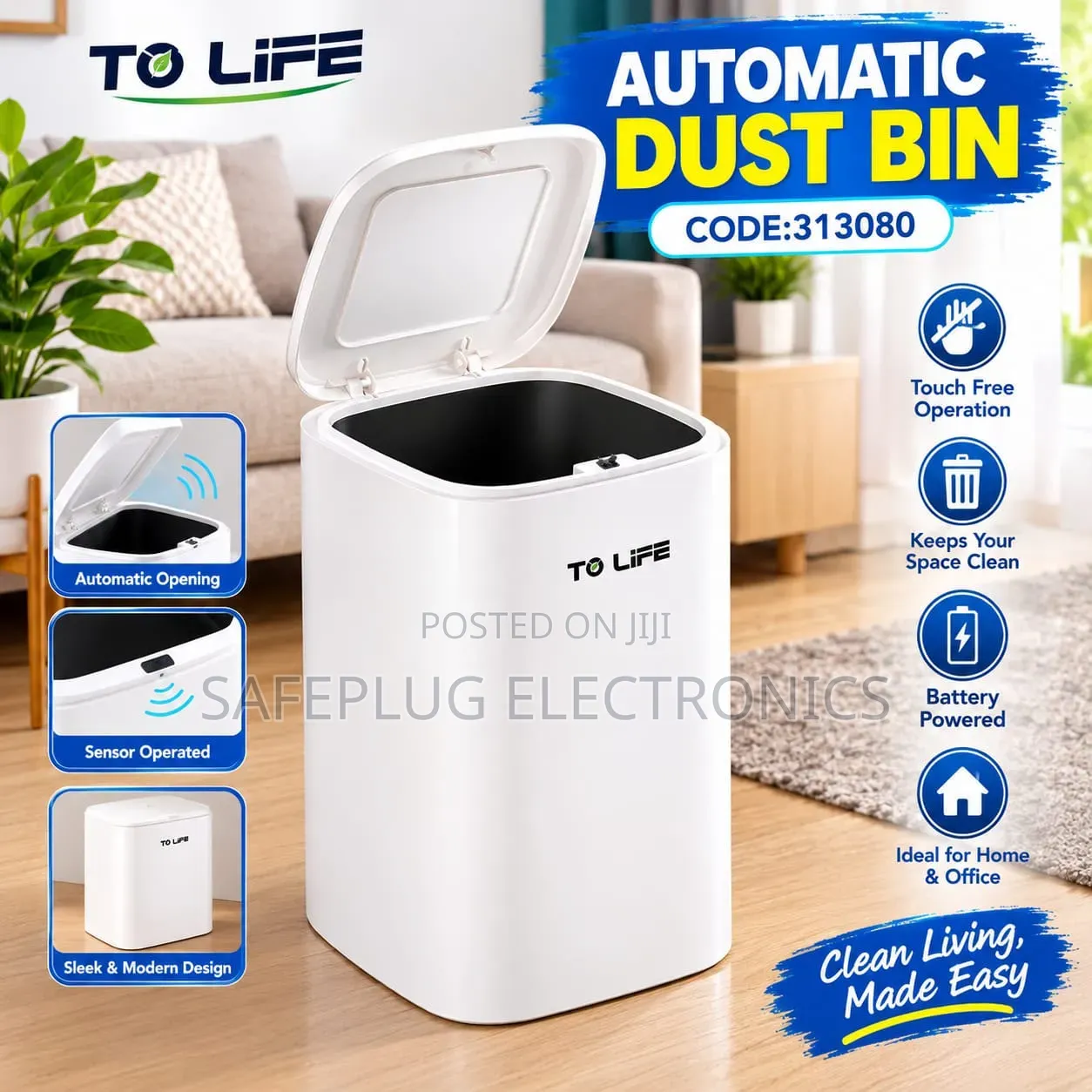 To Life Sensor Operated Dustbin – Modern Home Bin