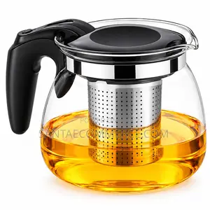 900ml Glass Teapot With Detachable Stainless Steel Infuser