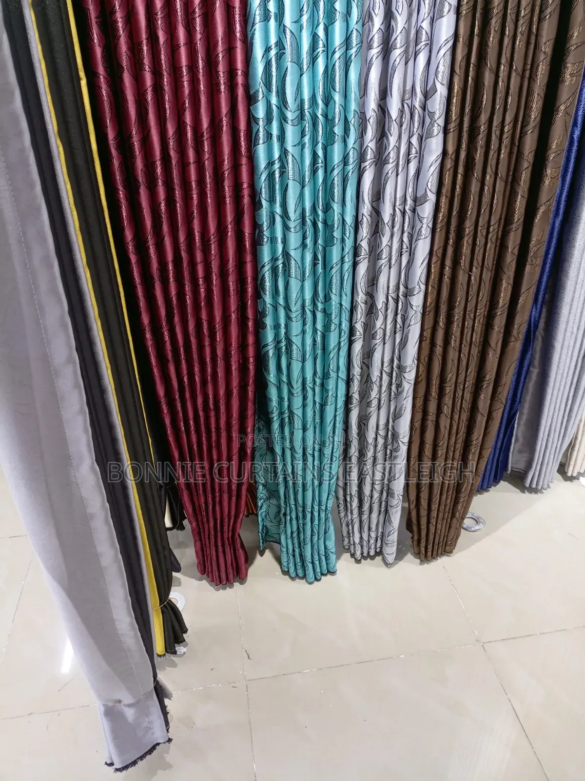 Maroon.blue.grery Curtains for Airbnb Studios