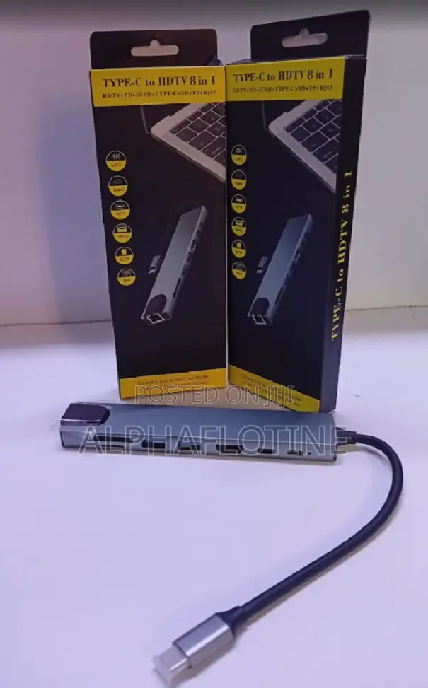 Type-C to HDTV 8-in-1 Adapter-All-in-One Connectivity Hub