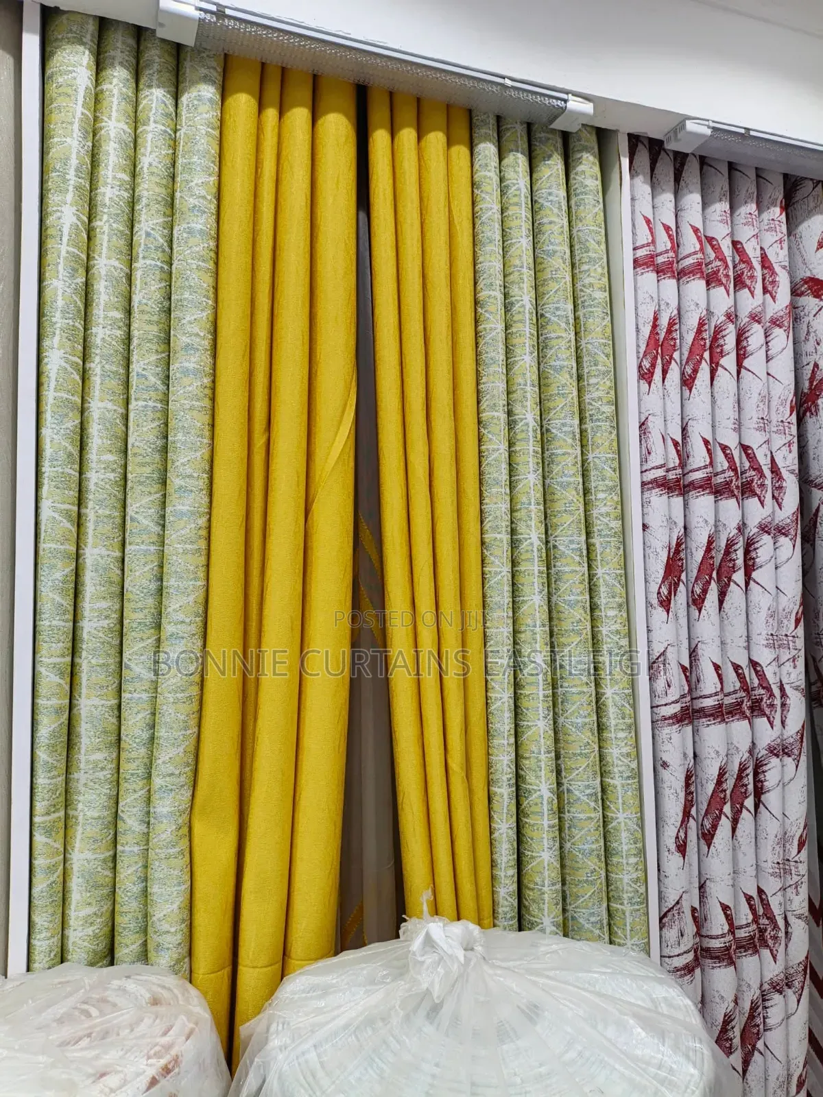 Yellow Maroon Curtains and Sheers With Hooks