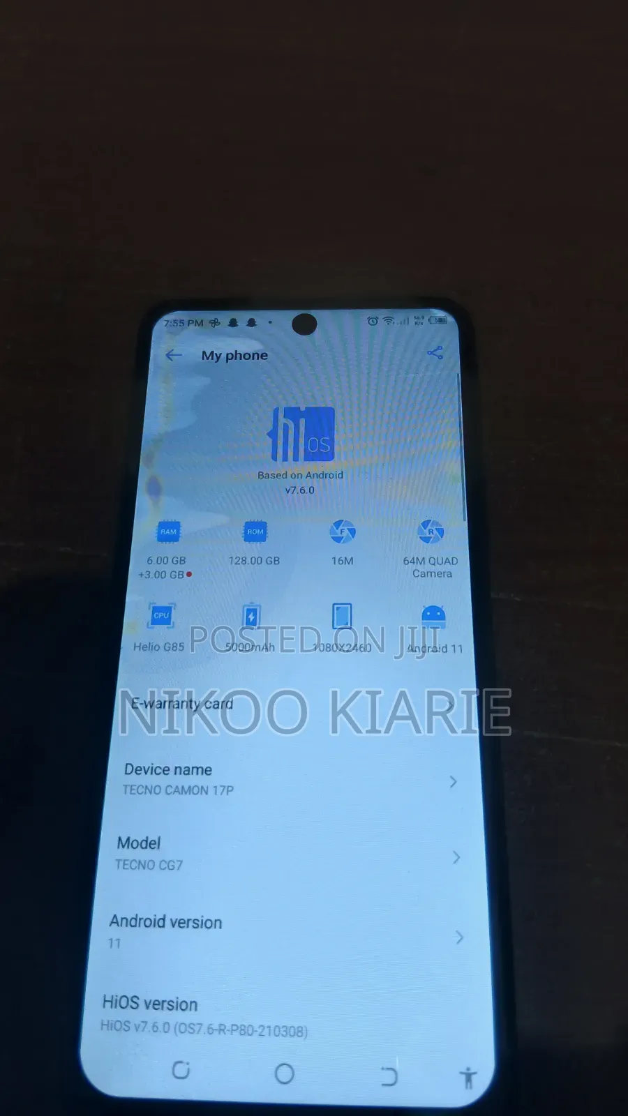 Tecno Camon 17P 128 GB Gray
