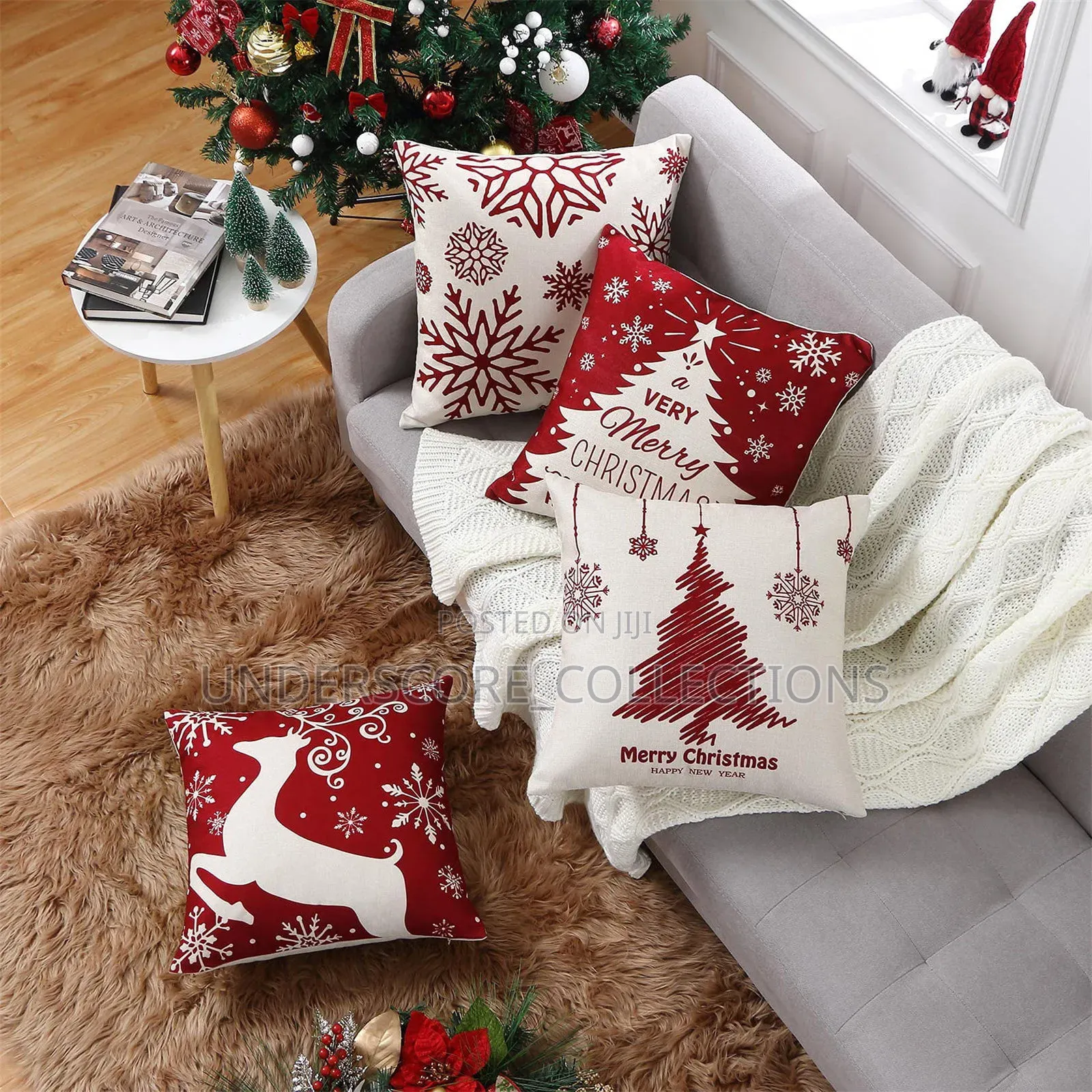 *5pc Set Cushion Cover 45x45 Christmas Decorations for Home Santa