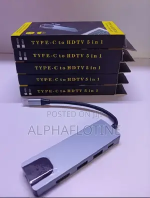 5-in-1 USB-C Hub With HDMI, Ethernet, 2 USB 3.0 Ports