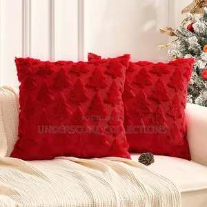 *Christmas Pillow Covers Soft Faux Rabbit Fur Snowflakes 45x45CM Throw