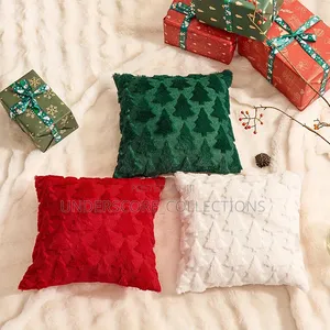 *Christmas Pillow Covers Soft Faux Rabbit Fur Snowflakes 45x45CM Throw