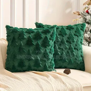 *Christmas Pillow Covers Soft Faux Rabbit Fur Snowflakes 45x45CM Throw