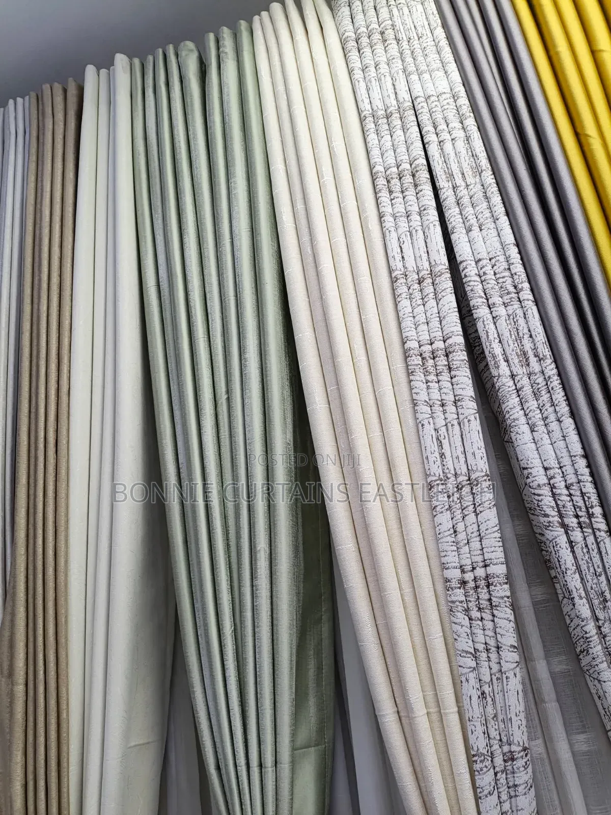 Grey White Elegant Curtains and Sheers for Hooks