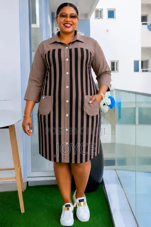 Stripped Shirt Dress