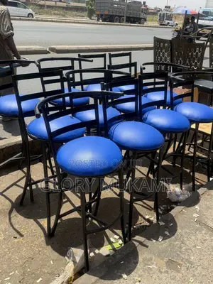 Blue Bar High Stool Chairs
