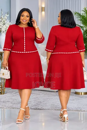 Circular Dress With Stripped Waist Line