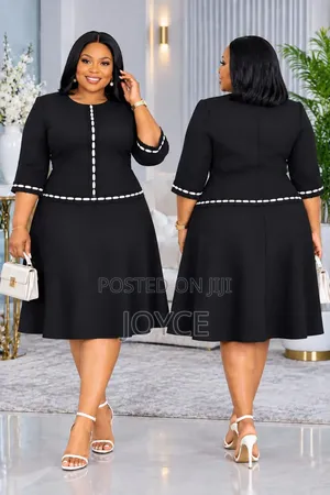Circular Dress With Stripped Waist Line