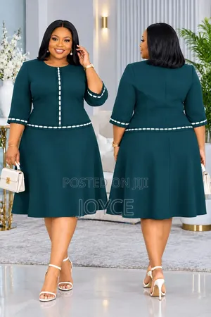 Circular Dress With Stripped Waist Line