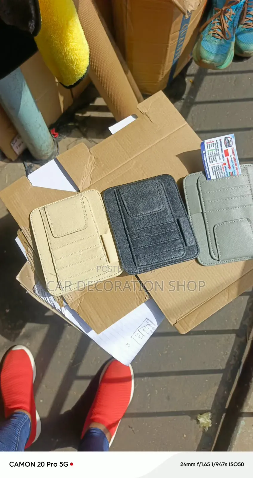 Sun Visor Card Storage Pocket Holder
