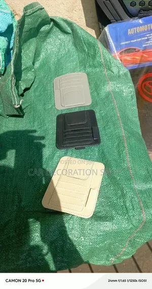 Pebbled Pu Leather Sun Visor Organizer for Essential Cards